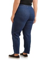 Just My Size Women's Plus Size Pull On Pants with Pockets, 30" Inseam for Regular, 2-Pack, Sizes 1X-4X - Image 3